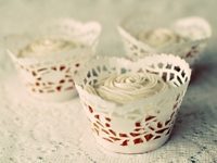 Intimate Weddings Paper Doily Cupcake Wrappers